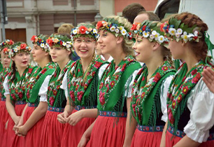 International folk dance groups performing at the IEFF Vietnam festival in Ho Chi Minh City